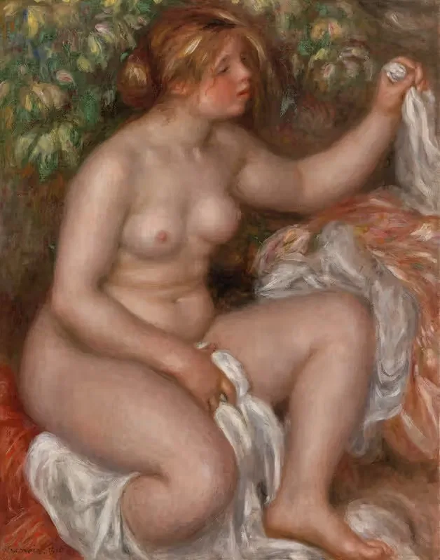 После ванны (Выход из ванны) by Пьер-Огюст Ренуар, 1910 — digital art print download