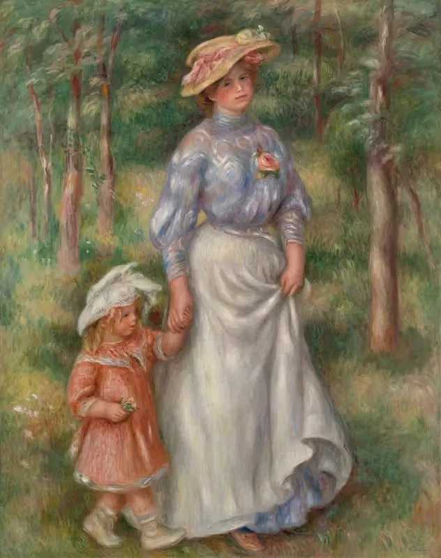 Прогулка (Прогулка) by Пьер-Огюст Ренуар, c. 1906 — digital art print download