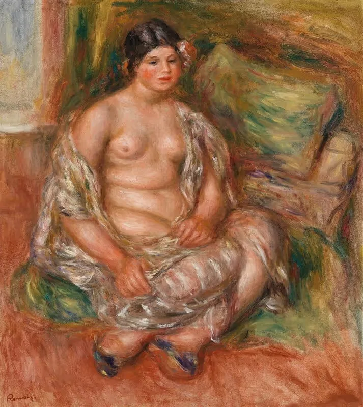 Сидящая одали́ска by Пьер-Огюст Ренуар, 1918 — digital art print download