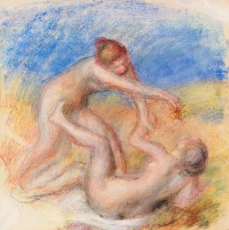 Две обнаженные by Пьер-Огюст Ренуар, c. 1897 — digital art print download