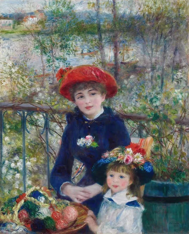 Две сестры (на террасе) by Пьер-Огюст Ренуар, 1881 — digital art print download