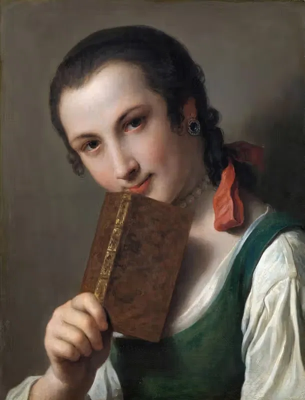 A Young Woman with a Book — Pietro Rotari