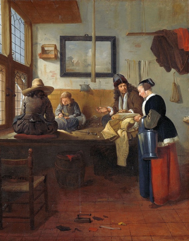Ателье портного by Квирийн Ван Бреекеленкам, 1661 — digital art print download