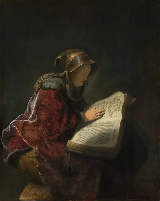 Старая женщина читает by Рембрандт ван Рейн, 1631 — digital art print download