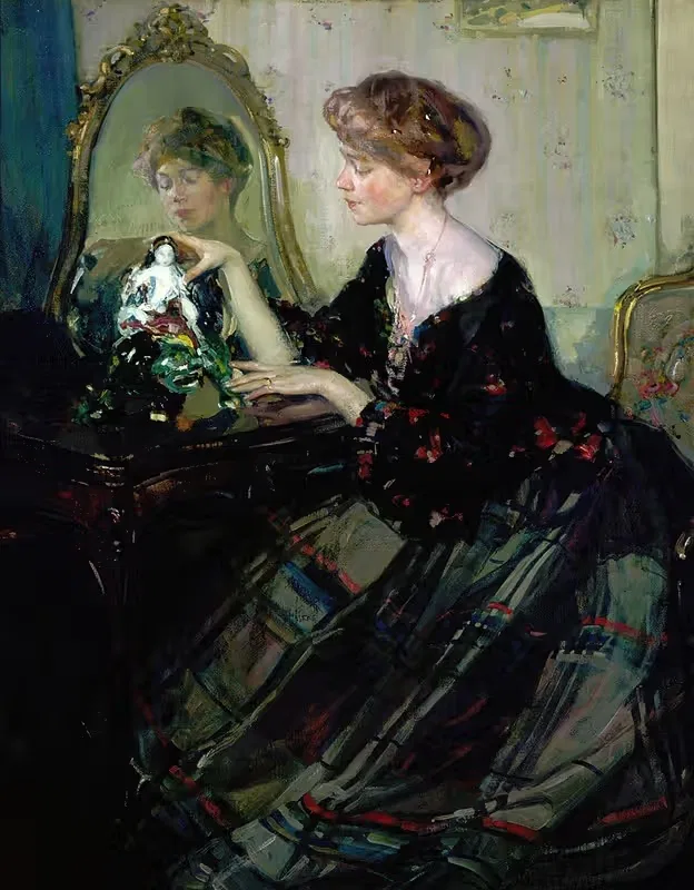 The Chinese Statuette by Richard E. Miller, c.1910 — digital art print download