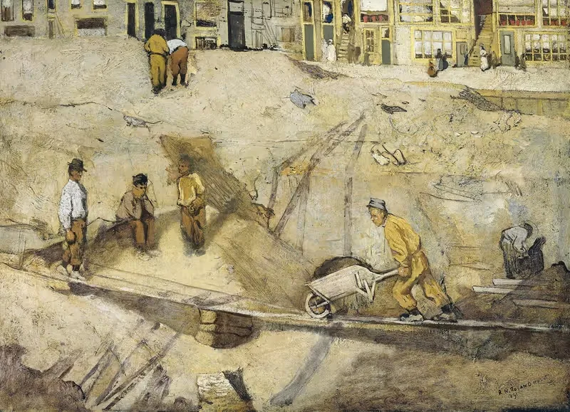 Строительная площадка в Амстердаме by Ричард Николаус Роланд Хольст, 1891 — digital art print download