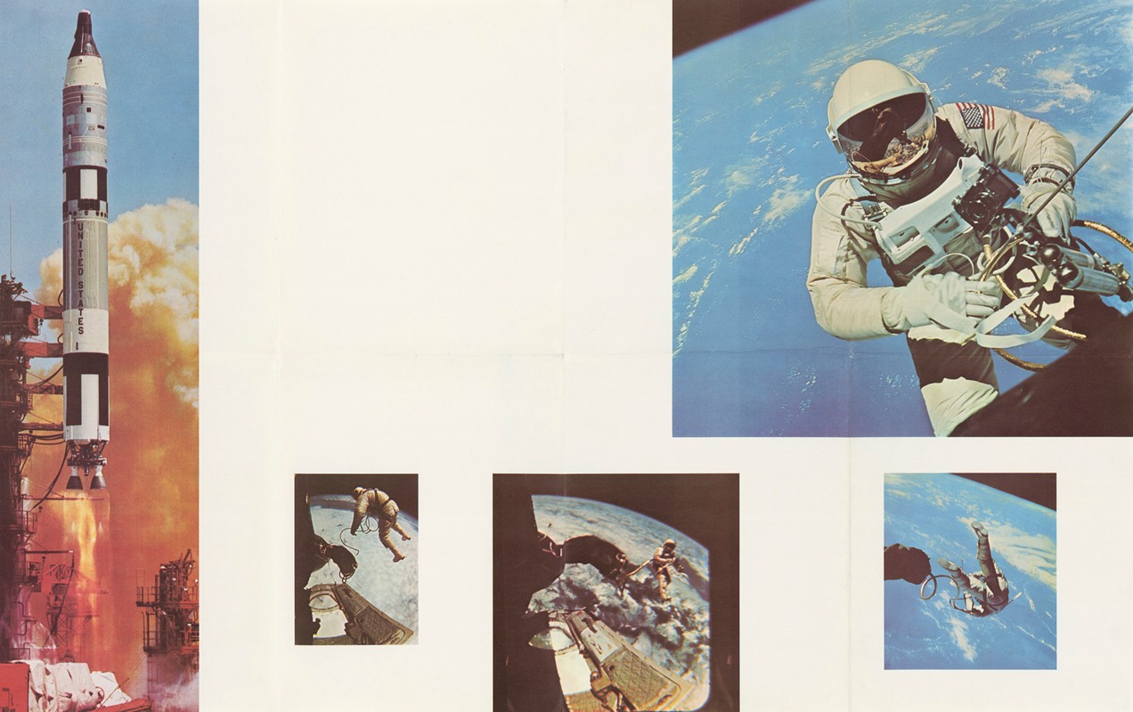 Astronaut Walks in Space by Агентство информации США, 1965 — digital art print download