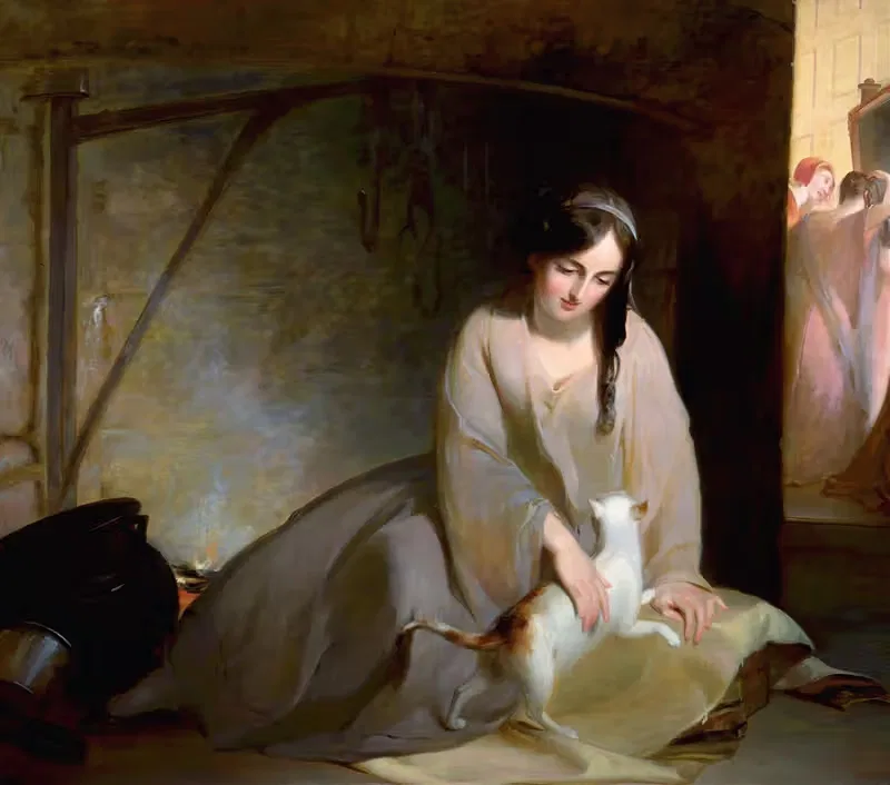 Золушка у кухонного огня by Томас Салли, 1843 — digital art print download