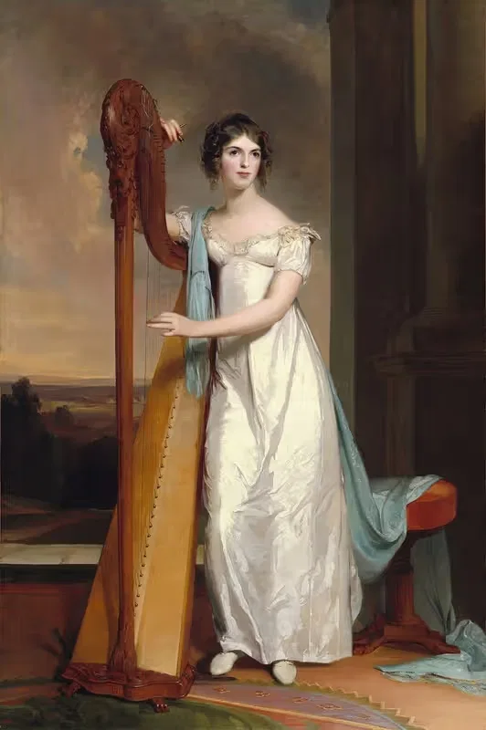Lady with a Harp – Eliza Ridgely — Thomas Sully