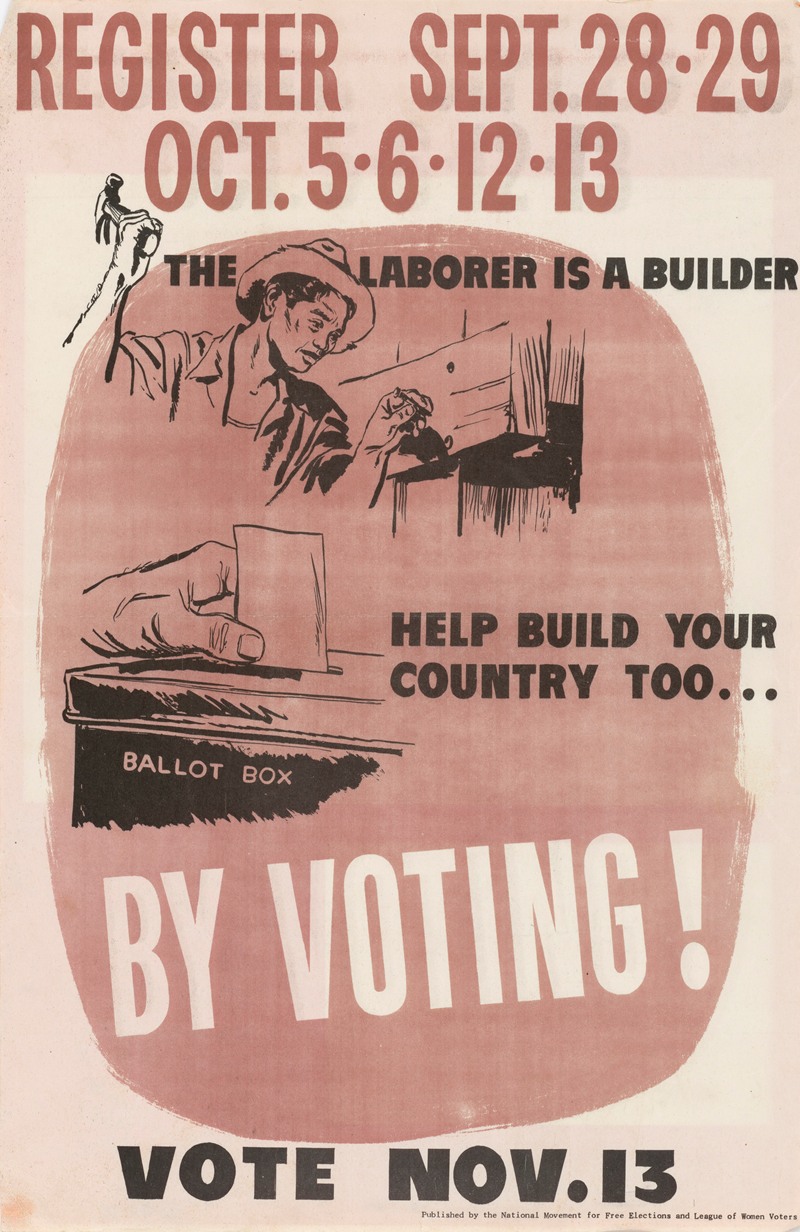 By Voting by Агентство информации США, 1951 — digital art print download