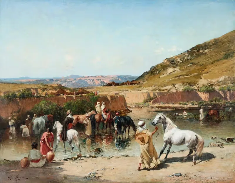 At the Wadi by Victor Huguet — digital art print download
