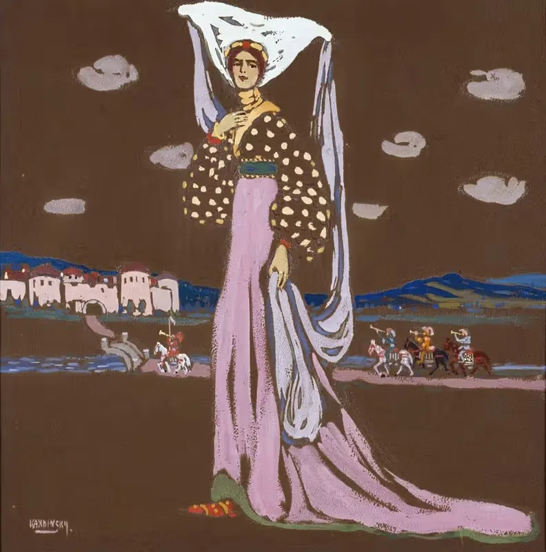 Ночь (Идущая женщина) by Василий Кандинский, 1903 — digital art print download