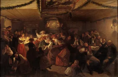 Свадебная вечеринка из Вингакера by Вильгельм Валландер, 1857 — digital art print download