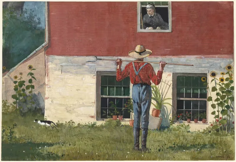 В саду (Сельское ухаживание) by Уинслоу Хомер, 1874 — digital art print download