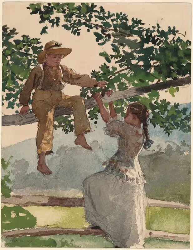 На заборе by Уинслоу Хомер, 1878 — digital art print download