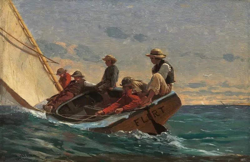Флирт by Уинслоу Хомер, 1874 — digital art print download