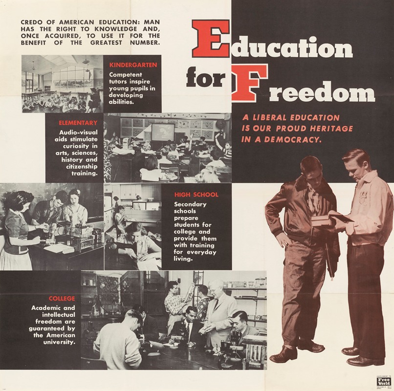 Education for Freedom No. 18 poster — Агентство информации США