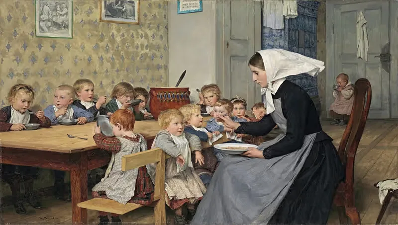 Детская колыбель I by Альберт Анкер, 1890 — digital art print download