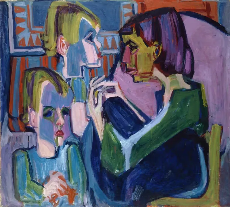 Мать с детьми by Альберт Мюллер, 1925 — digital art print download