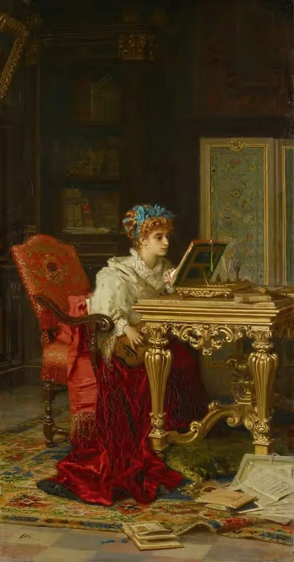 A Lady Making Music (Irene Di Spilimbergo) — Antonio Barzaghi-Cattaneo