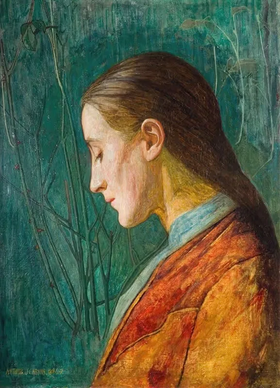 Portrait Of A Reflective Lady — Arthur Joseph Gaskin