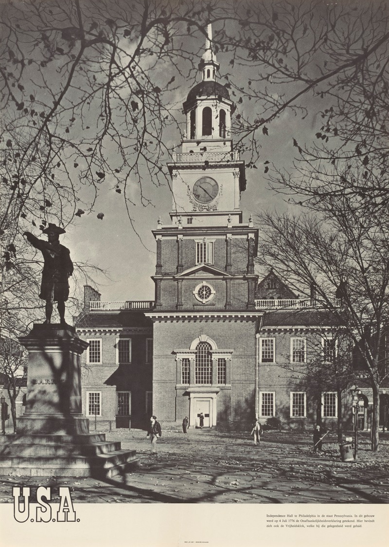 Independence Hall by U.S. Information Agency, 1955 — digital art print download