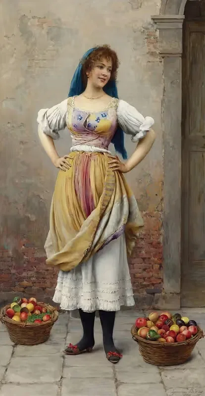 The Market Girl — Eugen von Blaas