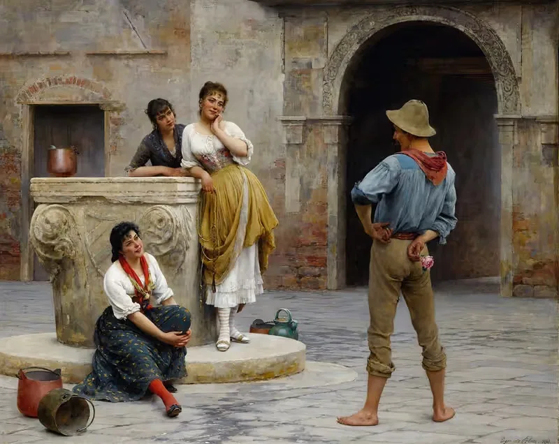 Флирт by Эугени фон Блаас, 1894 — digital art print download