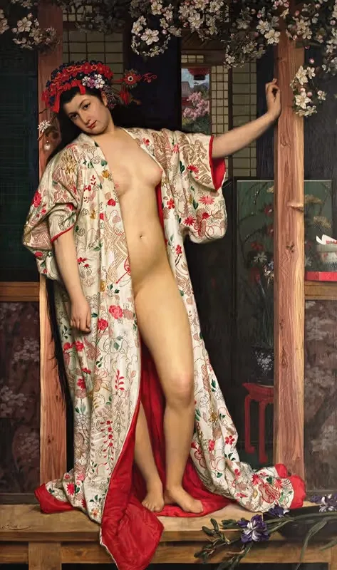 Японка в ванной by Джеймс Тиссо, 1864 — digital art print download
