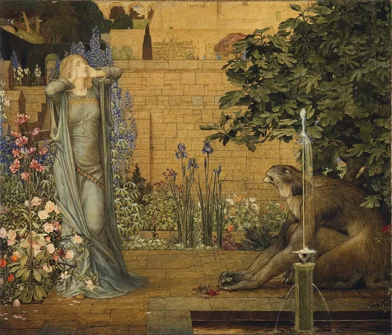 Красавица и чудовище by Джон Диксон Баттен, 1904 — digital art print download
