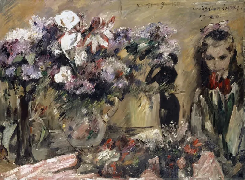 Flowers And Daughter Wilhelmine — Lovis Corinth