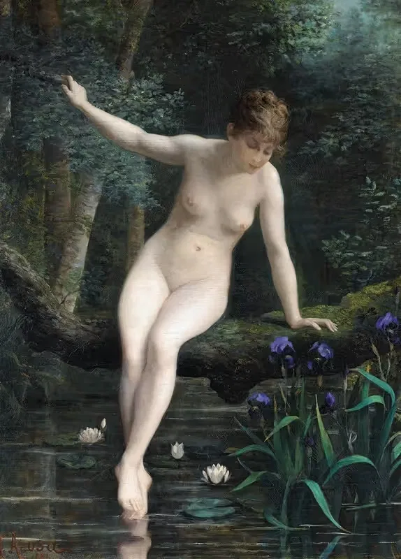 Молодая женщина, купающаяся by Маргарита Ароса, 1884 — digital art print download