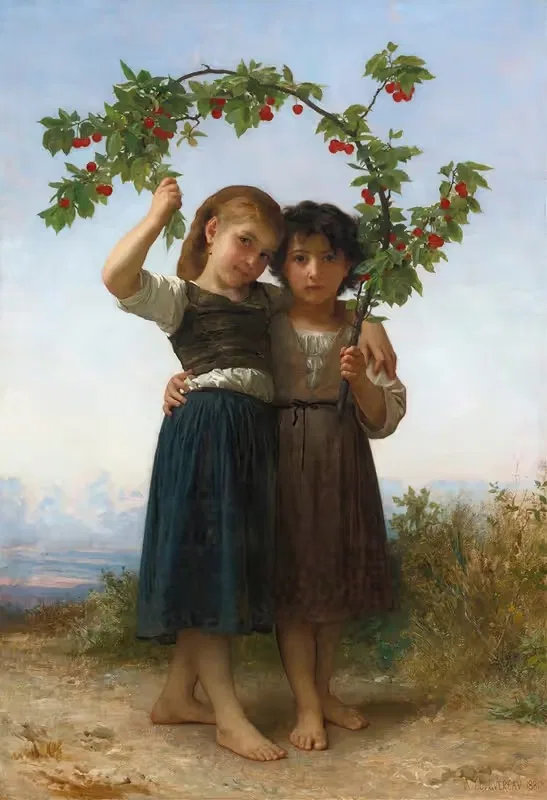 Ветвь вишни by Уильям Бугеро, 1881 — digital art print download