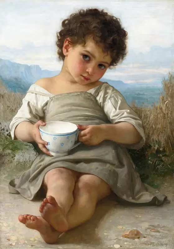 Чашка молока by Уильям Бугеро, 1879 — digital art print download