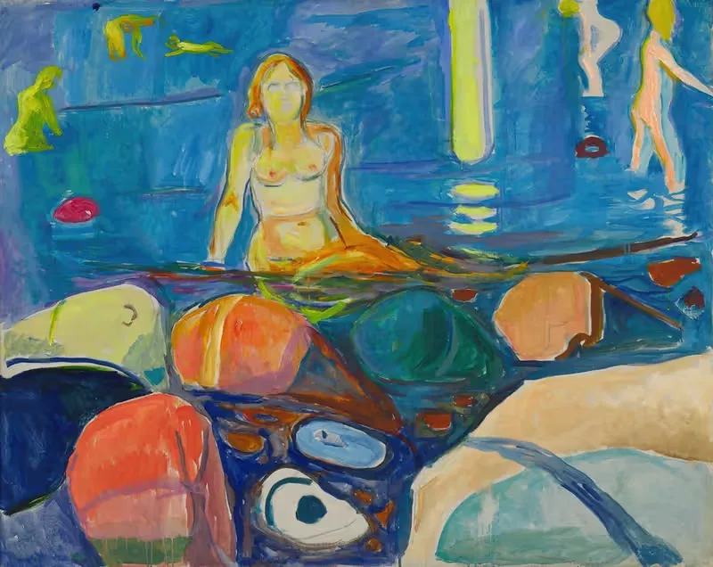 Bathing Woman and Children — Edvard Munch
