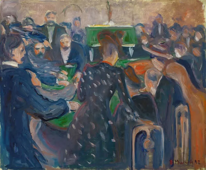 Gamblers in Monte Carlo by Edvard Munch, 1892 — digital art print download