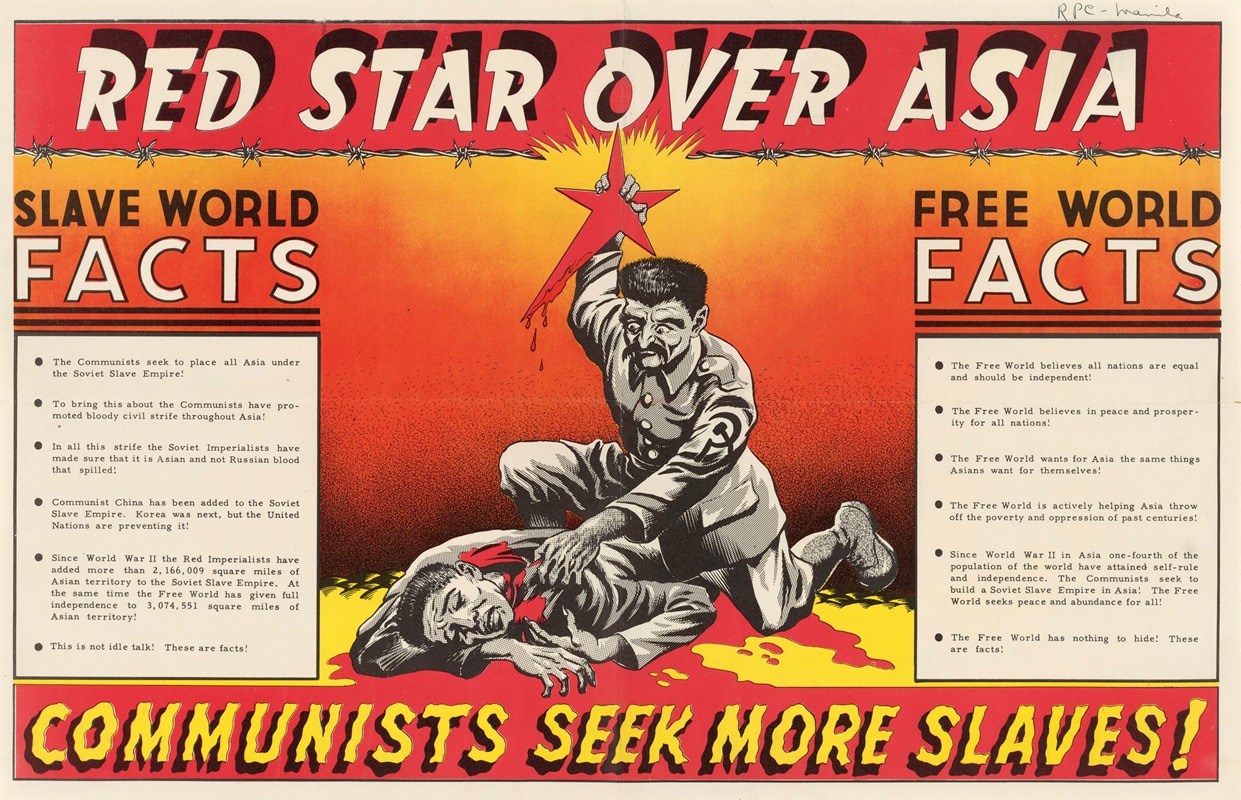 Red Star Over Asia by Агентство информации США, 1951 — digital art print download