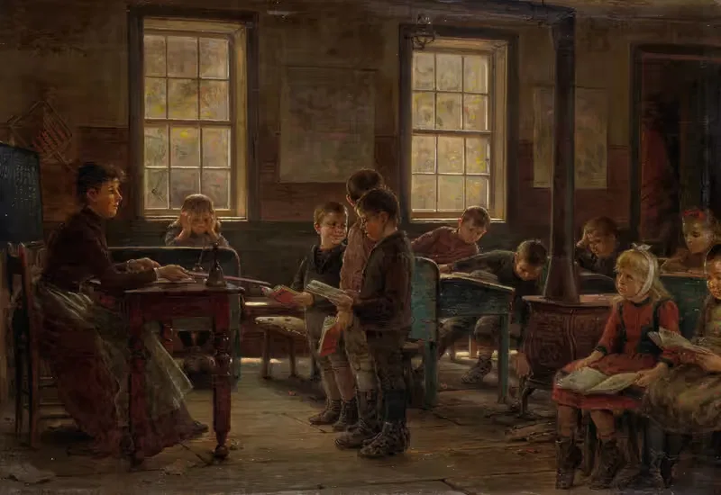 A Country School by Edward Lamson Henry, 1890 — digital art print download