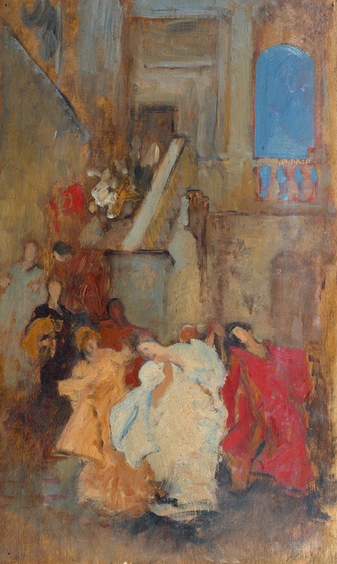 Compositional Study, possibly for A Measure by Edwin Austin Abbey — digital art print download