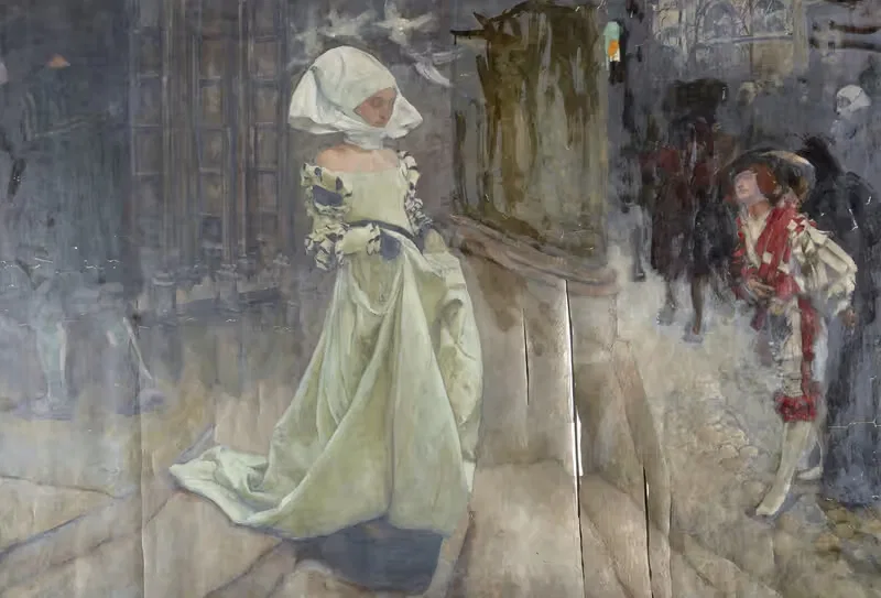 Figure Study, possibly for Margaret and Faust by Edwin Austin Abbey — digital art print download