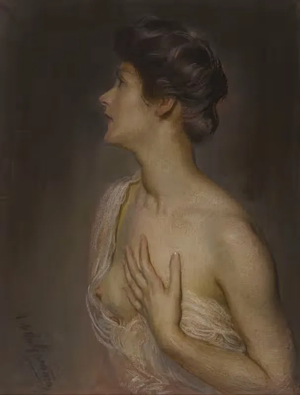 Бюст женщины by Антонио де Ла Гандара, 1882-1915 — digital art print download