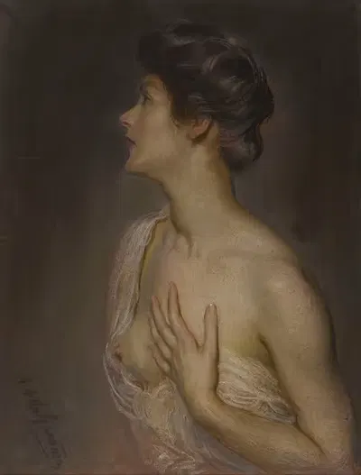 Buste de femme by Antonio de La Gandara, 1882-1915 — digital art print download