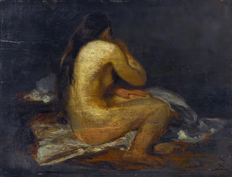 Femme nue assise — Félix Ziem