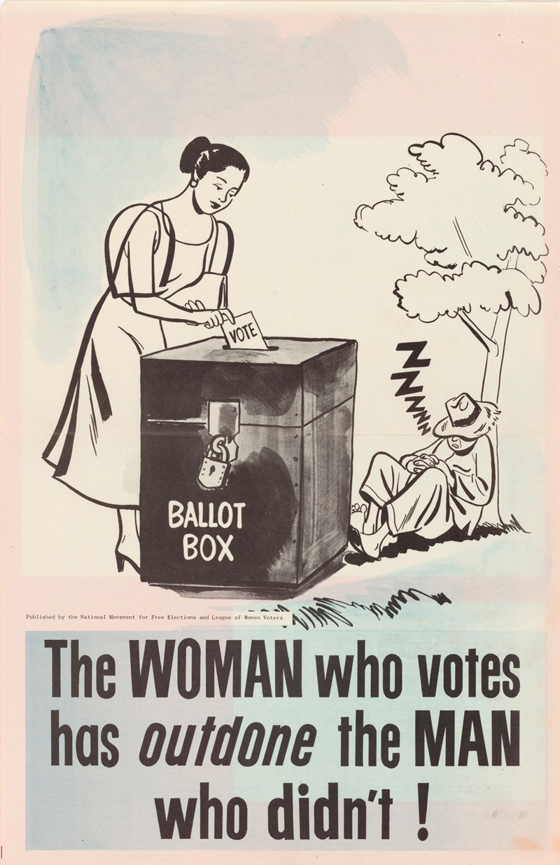 The Woman Who Votes by Агентство информации США, 1951 — digital art print download