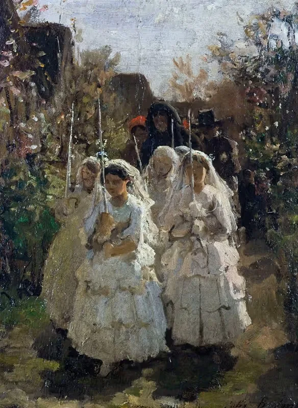 Коммунианты в Курриере by Жюль Брета, 1855 — digital art print download