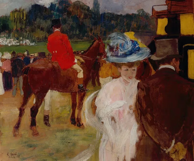 На скачках в Отёле (драгги) by Леон Карре, 1907 — digital art print download