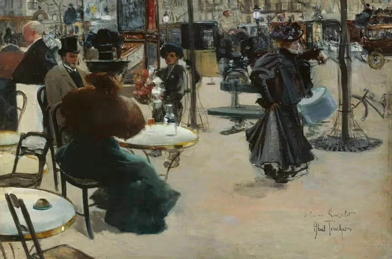 Scène de rue, dit aussi Terrasse d'un café — Louis Abel-Truchet