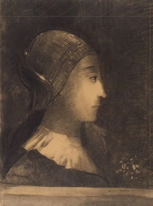 Profil de femme à droite — Odilon Redon