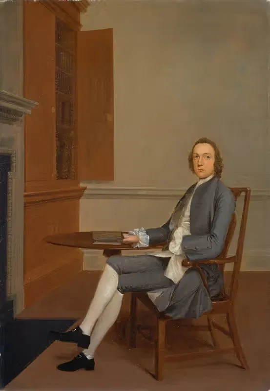 An Unknown Man Seated at a Table by Arthur Devis, 1744 - 1746 — digital art print download