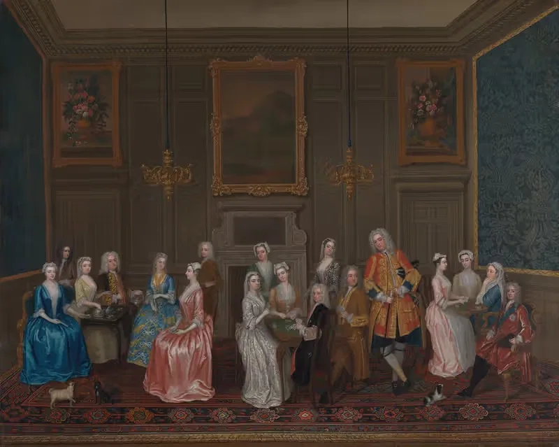 Tea Party at Lord Harrington's House, St. James's — Charles Philips